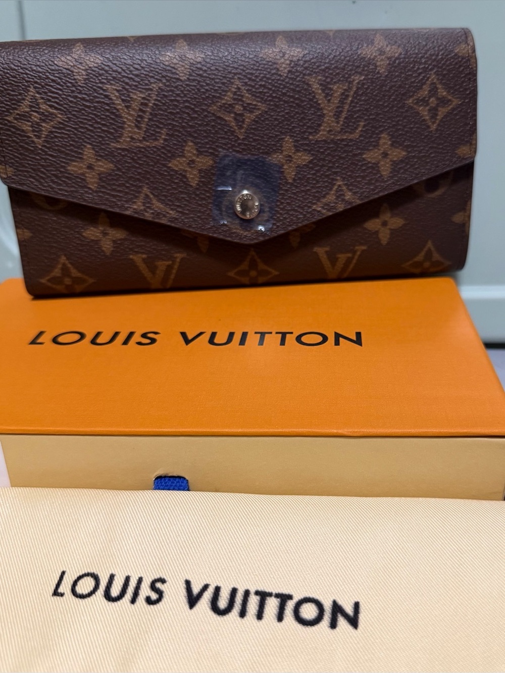 Louis Vuitton Monogram Canvas Brown Envelope Wallet